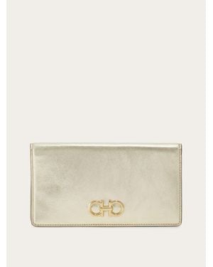 Ferragamo Gancini Continental Wallet - Natural