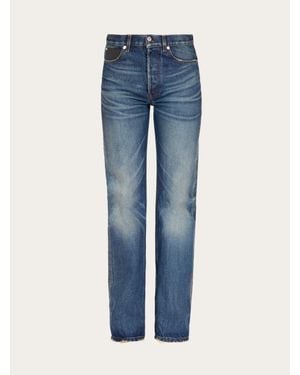 Ferragamo Mujer Vaqueros 5 Bolsillos Azul