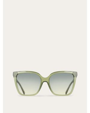 Ferragamo Square Frame Sunglasses - Natural