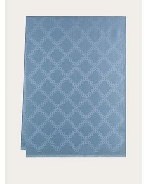 Ferragamo Gancini Jacquard Stole - Blue