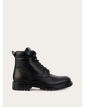 Ferragamo Tramezza Lace-Up Boot - Black