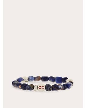 Ferragamo Herren Perlenarmband – Größe 19 - Weiß