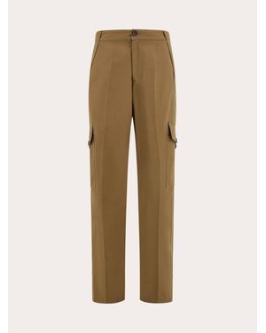 Ferragamo Canvas Cargo Pants - Natural