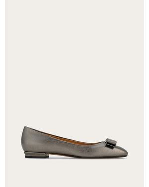 Ferragamo Vara Bow Ballet Flat - Grey