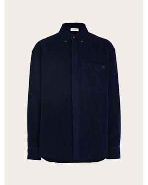 Ferragamo Velvet Shirt - Blue
