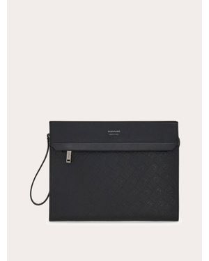 Ferragamo Uomo Pouch Monogram - Nero