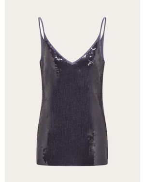 Ferragamo Sequined Vest - Blue