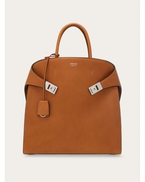 Ferragamo Herren Hug Totebag - Braun