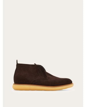 Ferragamo Hommes Desert Boot Slip On Brun Taille .5 - Marron