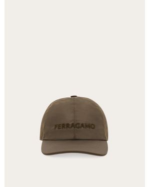Ferragamo Baseball Cap With Embroidered Logo - Brown