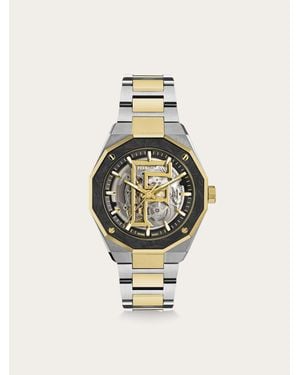 Ferragamo Edge Skeleton Watch - Metallic