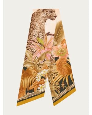 Ferragamo Felines Print Bandeau - Yellow