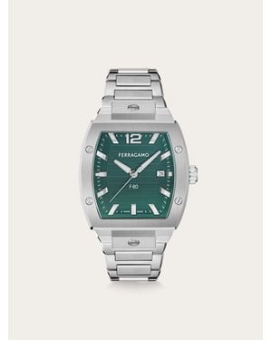 Ferragamo Herren F80 Tonneau 3H Uhr - Blau