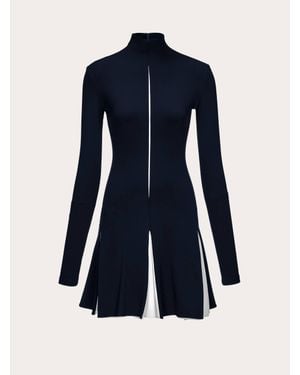 Ferragamo Dress With Contrasting Inserts - Blue