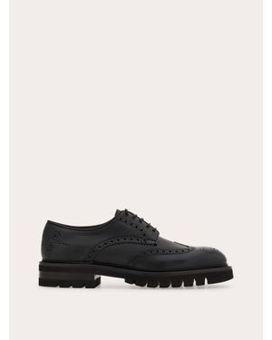 Ferragamo Uomo Derby Con Broguing Taglia - Nero