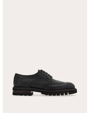 Ferragamo Herren Derby-Schuh Mit-Broguing Größe .5 - Schwarz