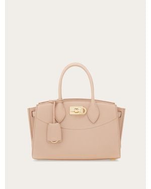 Ferragamo New Studio Soft Bag (M) - Natural