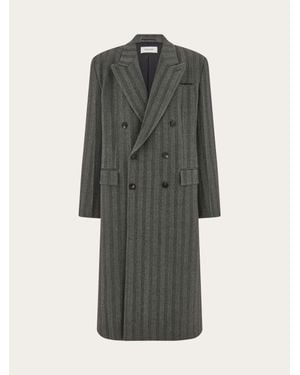 Ferragamo Uomo Cappotto Doppio Petto - Grigio