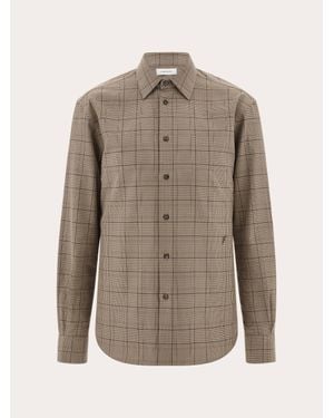 Ferragamo Herren Kariertes Hemd - Grau