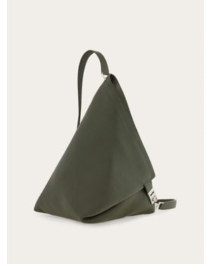 Ferragamo Herren Hug Einschulter-Rucksack Mit Schnalle - Grün
