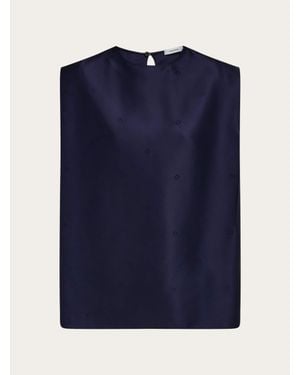 Ferragamo Sleeveless Silk Top - Blue
