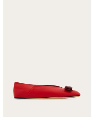 Ferragamo Donna Ballerina Fiocco Vara Taglia - Rosso