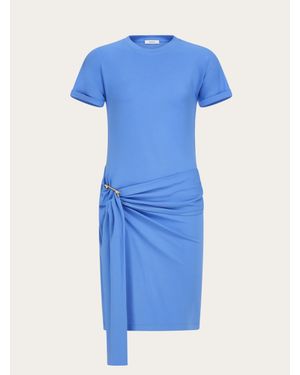 Ferragamo Draped Dress - Blue