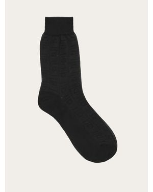 Ferragamo Monogram Ankle Socks - Black