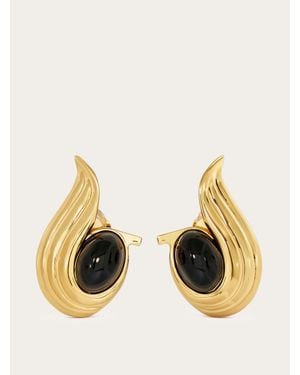 Ferragamo Earrings With Gems - Metallic