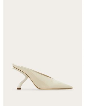 Ferragamo S-Shaped Heel Mule .5 - Natural