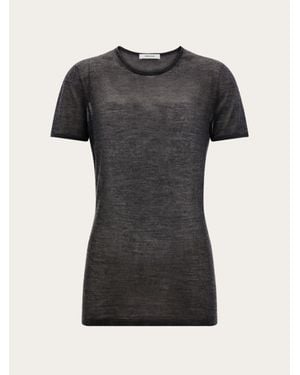 Ferragamo Knitted T-Shirt - Black