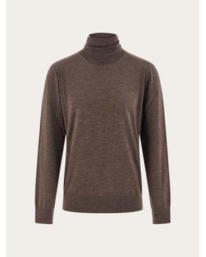 Ferragamo Herren Pullover Mit Hohem Halsabschluss - Braun