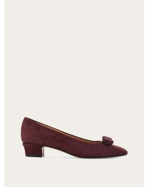 Ferragamo Vara Bow Block Heel Pump .5 - Multicolour