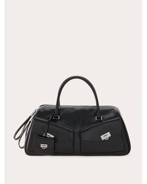 Ferragamo Multipocket Bowling Bag (M) - Black