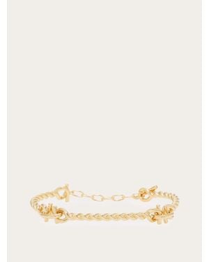 Ferragamo Gancini Twisted Bracelet (S) - Natural