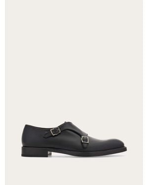 Ferragamo Double Monkstrap - White