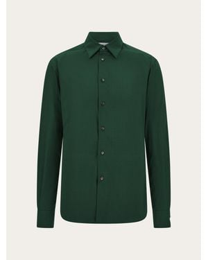 Ferragamo Micro-Patterned Shirt - Green