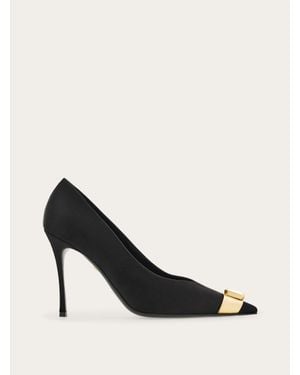 Ferragamo Crystal Embellished Pump - Black