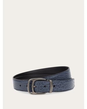 Ferragamo Reversible And Adjustable Belt - Blue