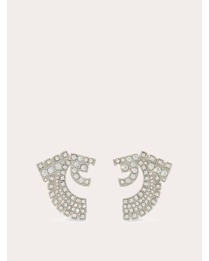 Ferragamo Deconstructed Gancio Stud Earrings - Natural