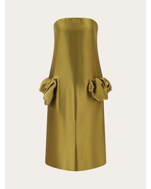 Ferragamo Liquid Lamé Dress - Green