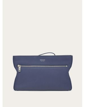 Ferragamo Herren Star-Shaped Pouch - Blau