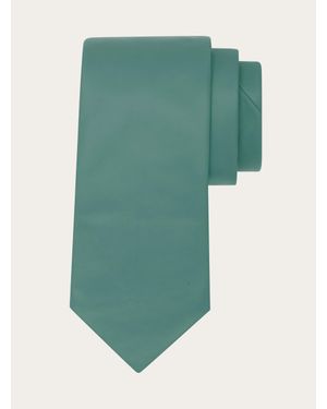 Ferragamo Nappa Leather Tie - Green