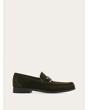 Ferragamo Gancini Ornament Moccasin - White