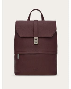 Ferragamo Hug Buckle Backpack - Purple