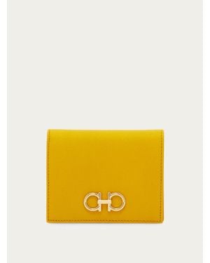 Ferragamo Gancini Compact Wallet - Yellow