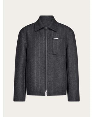 Ferragamo Cashmere-Blend Blouson - Black