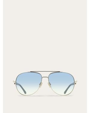 Ferragamo Aviator Frame Sunglasses - Blue