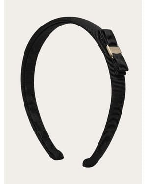 Ferragamo Vara Crystal Embellished Headband - Black