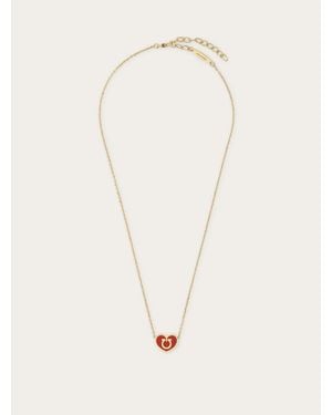Ferragamo Gancini Heart Pendant Necklace - Natural